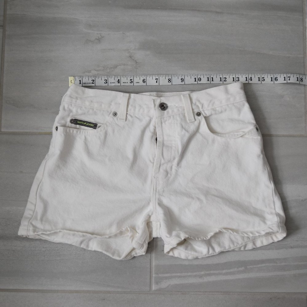 90s White DKNY Denim Shorts
